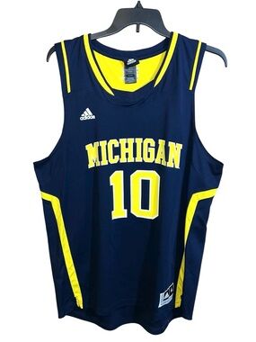 Adidas Basketball Jersey Men’s XL Maze Blue University of Michigan Authentic #10
